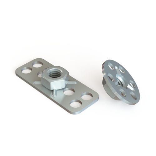 Raccordo con piastrina con dado - DRP series - Specialinsert s.r.l. - da incollare / in acciaio inossidabile / in acciaio zincato