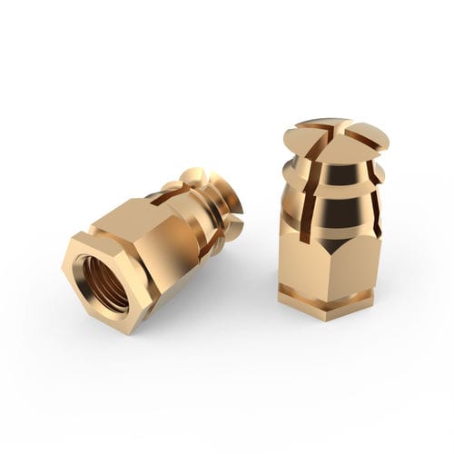 Inserto filettato - ESPAND-NUT - Specialinsert s.r.l. - a espansione / di ottone / esagonale