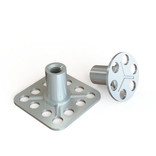Raccordo con piastrina con boccola - BRC series - Specialinsert s.r.l. - da incollare / da stampare / da laminare