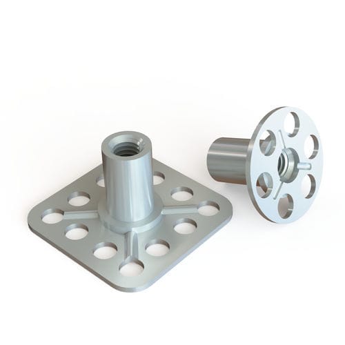Raccordo con piastrina con boccola - BRP series - Specialinsert s.r.l. - da incollare / da stampare / in acciaio inossidabile