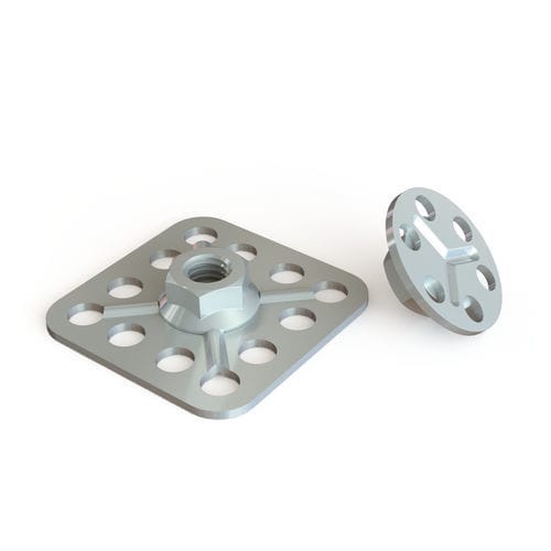 Raccordo con piastrina con dado - DFC series - Specialinsert s.r.l. - da incollare / da stampare / in acciaio inossidabile