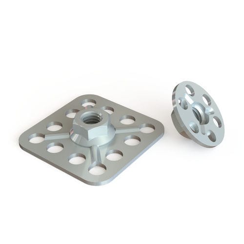 Raccordo con piastrina con dado - DFP series - Specialinsert s.r.l. - da incollare / da stampare / in acciaio inossidabile