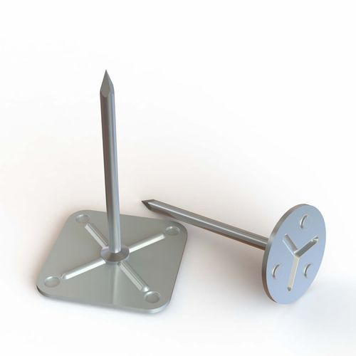 Raccordo con piastrina con chiodo - CRY series - Specialinsert s.r.l. - da incollare / in acciaio inossidabile