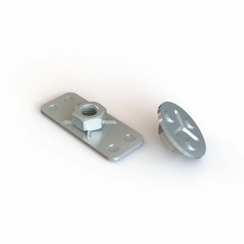 Raccordo con piastrina con dado - DRCY series - Specialinsert s.r.l. - da incollare / da stampare / in acciaio inossidabile