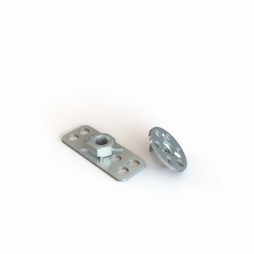 Raccordo con piastrina con dado - DRPY series - Specialinsert s.r.l. - da incollare / da stampare / in acciaio inossidabile