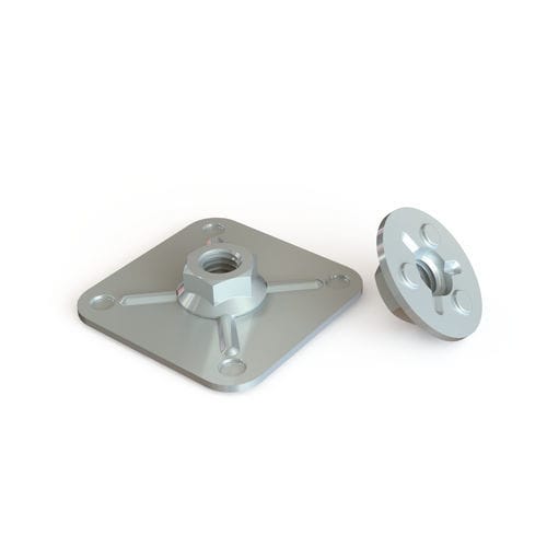 Raccordo con piastrina con dado - DFPY series - Specialinsert s.r.l. - da incollare / in acciaio inossidabile / in acciaio zincato