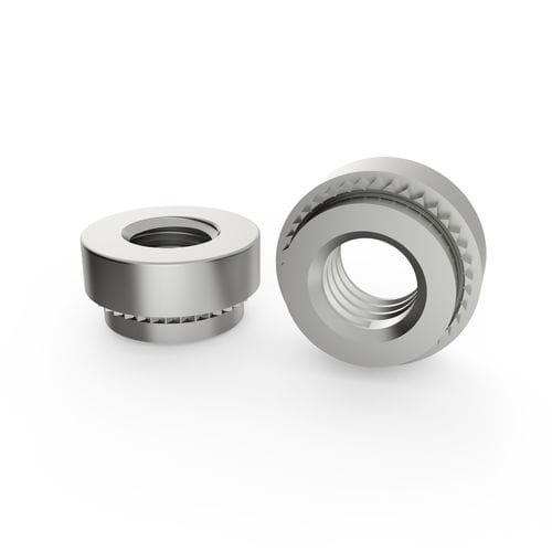 Dado autofrenato - CL series - Specialinsert s.r.l. - cilindrico / crimpabile / in acciaio