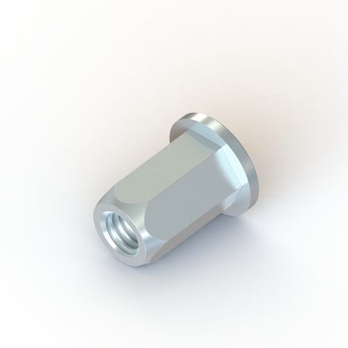 Inserto a deformazione - E TC/TL - Specialinsert s.r.l. - filettato / in acciaio zincato / esagonale
