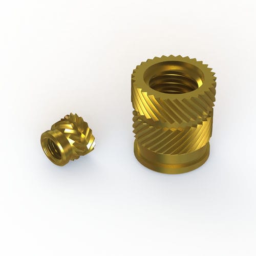 Inserto filettato - 861 - Specialinsert s.r.l. - zigrinato / in ottone / arrotondato