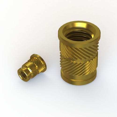 Inserto filettato - 862 - Specialinsert s.r.l. - zigrinato / in ottone / arrotondato