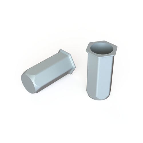 Dado rivetto - E TFM/CH M12 - Specialinsert s.r.l. - esagonale / in acciaio zincato / filomuro