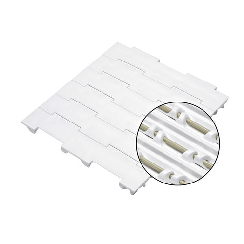 Catena di trasporto in plastica - HyCLEAN - Habasit - a cerniera / per l'industria agroalimentare / modulare