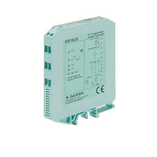 Trasmettitore di temperatura su guida DIN - DAT4535 - DATEXEL SRL - RTD / universale / con termocoppia