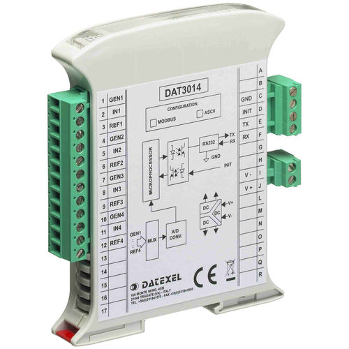 Modulo I/O digitale - DAT3011 - DATEXEL SRL - analogico / RS-485 / Modbus