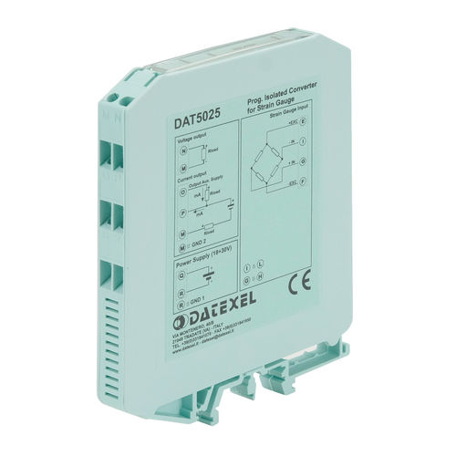 Convertitore analogico - DAT5025 - DATEXEL SRL - a 1 uscita analogica / per cella di carico / su guida DIN