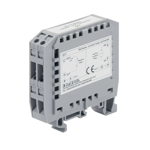 Trasmettitore di segnale analogico current loop - DAT511 - DATEXEL SRL - su guida DIN / autoalimentato / a isolamento galvanico