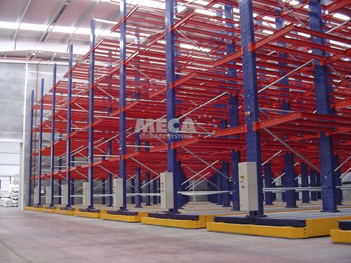 Scaffalatura cantilever - MECA STORAGE SYSTEMS - mobile / per carichi lunghi