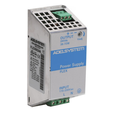 Alimentatore elettrico su guida DIN - FLEX6024A - ADELSYSTEM - AC/DC / ad uscita semplice / stabilizzato
