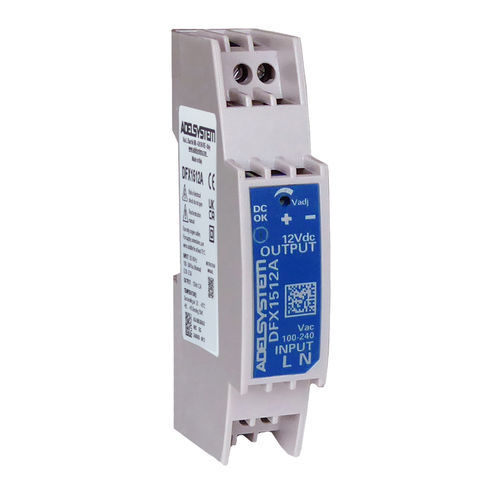 Alimentatore elettrico su guida DIN - DFX1512A - ADELSYSTEM - 1U / AC/DC / ad uscita semplice