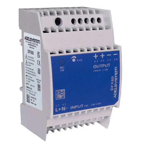 Alimentatore elettrico su guida DIN - DFX60110 - ADELSYSTEM - DC/DC / AC/DC / ad uscita semplice