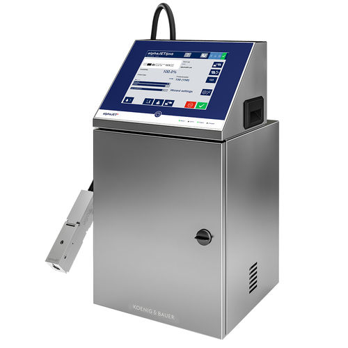 Stampante a getto di inchiostro continuo - alphaJET5 HS-M - Koenig & Bauer Coding GmbH - da terra / a colori / industriale