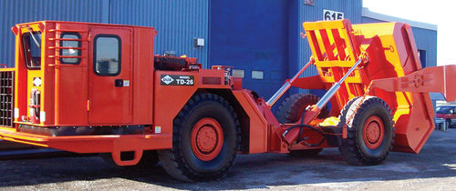 Dumper articolato - TD-26 - DUX MACHINERY CORPORATION - elettrico / per miniera sotterranea / telescopico