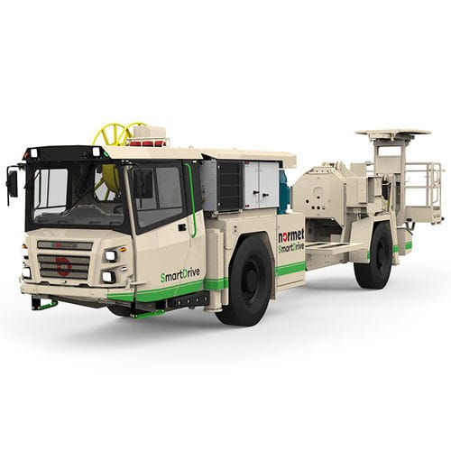 Veicolo sotterraneo - CHARMEC MF 605 V LE SD - Normet - di trasporto e di carico esplosivi (emulsione) / elettrico