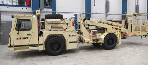 Piattaforma telescopica montata su camion - HIMEC MF 905 - Normet - elettrica / per galleria / per miniera sotterranea