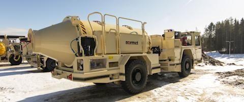 Camion betoniera per miniera sotterranea - Utimec MF 500 - Normet - con motore diesel / a bassa emissione di CO2