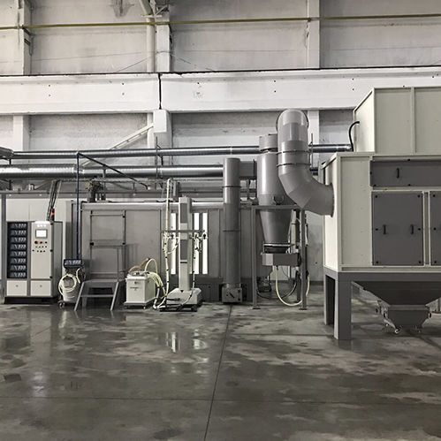 Cabina di verniciatura a polvere chiusa - STR TEKNIK MAKINA - inerziale / automatica