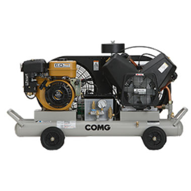 Compressore a pistone - PLU, PLUE-B series - Anest Iwata - d'aria / con motore elettrico / su rotelle