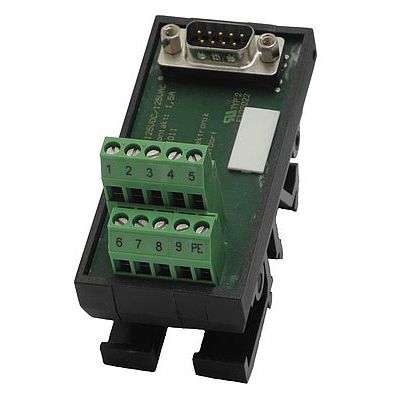 Modulo di trasferimento dati per connettore Sub-D - USV-S-9-S  - KALEJA GmbH - con morsetto a vite / per montaggio su guida DIN