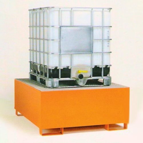 Vasca di raccolta per cubitainer - BS112 1C - VEAB - 1 fusto / in acciaio / con griglia zincata