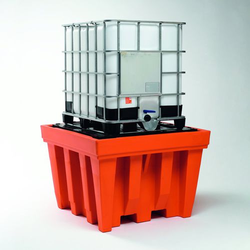 Vasca di raccolta per cubitainer -  BS112 1CP - VEAB - in polietilene / accatastabile / rigida