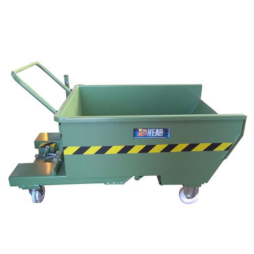 Benna ribaltabile per rifiuti -  BS125 - VEAB - in acciaio inossidabile / in acciaio / per carrello elevatore