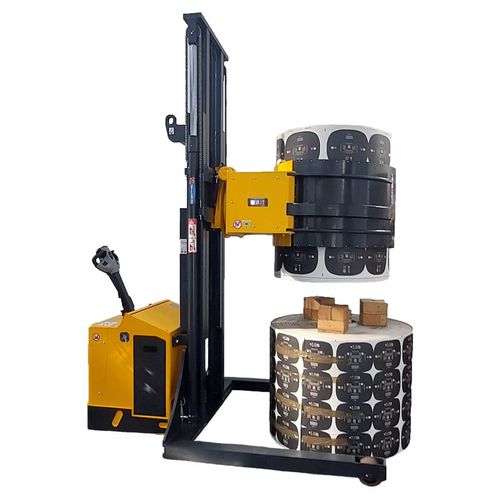Accatastatore per movimentazione di bobine - BS91 ET DVLIB - VEAB - elettroidraulico / a guida a bordo / basculante