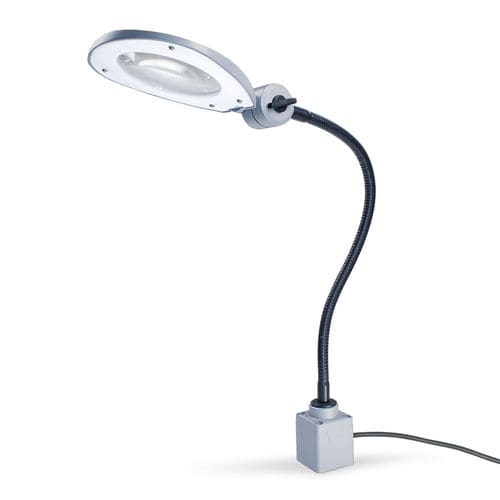 Lente di ingrandimento con lampada a LED - CENALED LENS Flexarm AC - LED2WORK GmbH - da banco / di controllo qualità / da lavoro