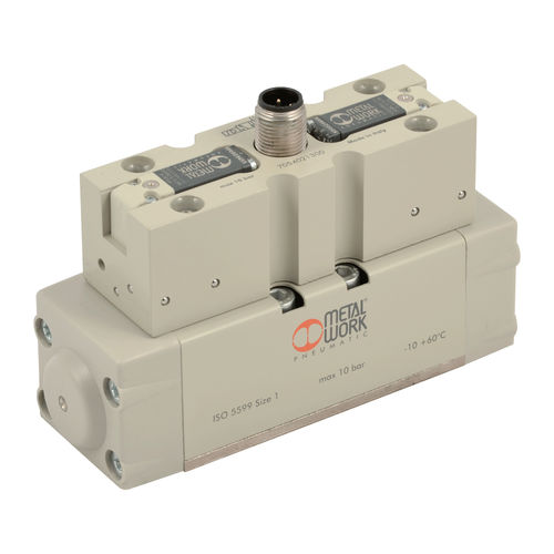 Distributore pneumatico pneumatico - ISV  - METAL WORK - azionato tramite solenoide / a 5/2 vie / a 5/3 vie