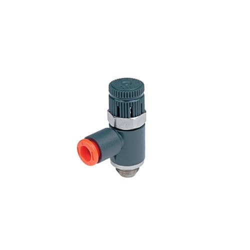 Regolatore di portata pneumatico - MRF PUSH LOCK - METAL WORK - per aria compressa / in miniatura
