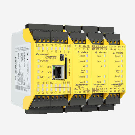 Modulo relè di sicurezza - SAMOS® PRO series - WIELAND ELECTRIC - per montaggio su guida DIN