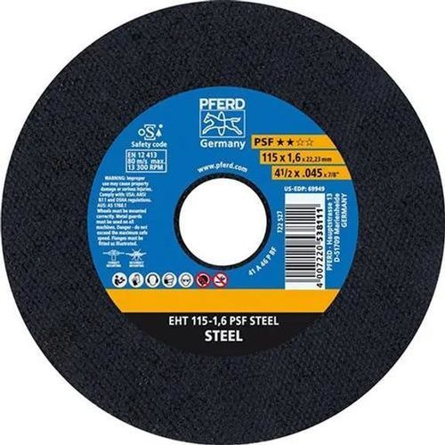 Disco da taglio per metallo - EHT 115-1,6 PSF - PFERD - per acciaio / fine / per smerigliatrice angolare