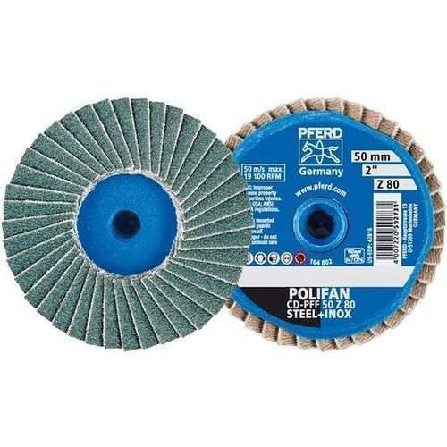 Disco a lamelle in ossido di almluminio - CD PFF 50 Z 80 - PFERD - a lamelle verticali / in ossido di zirconio / di finitura