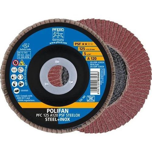 Disco a lamelle di finitura - PFC 125 A 120 PSF - PFERD - in ossido di almluminio