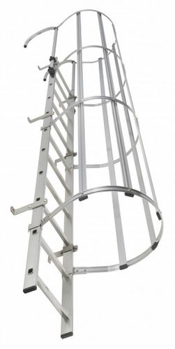 Scala da appoggio in alluminio - 6047112  - Hailo Professional - semplice / con gabbia di sicurezza / da tetto