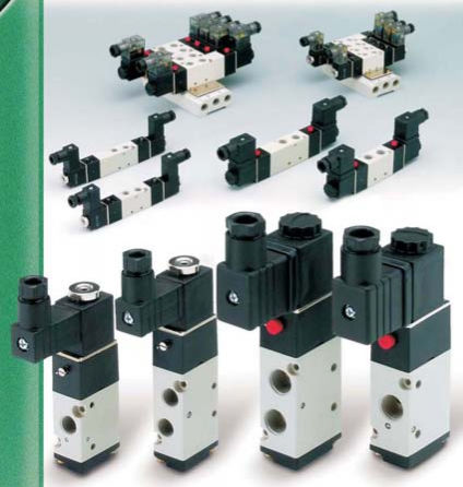 Distributore pneumatico azionato tramite solenoide - V series - Farbo - a 3/2 vie / a 5/2 vie / a 5/3 vie