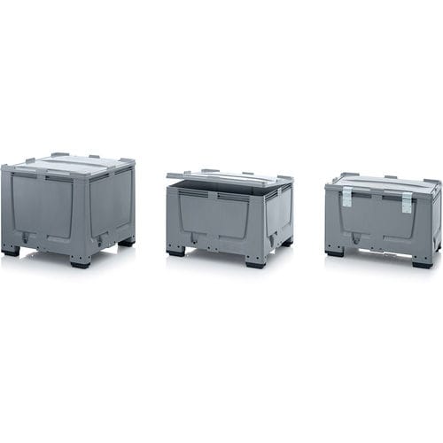 Cassa-pallet in HDPE - BG SA series - AUER Packaging GmbH - di stoccaggio / con coperchio / per parete