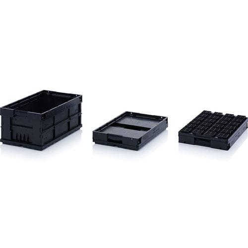 Cassetta in plastica - ESD F-KLT 6410 - AUER Packaging GmbH - di stoccaggio / pieghevole / conduttrice