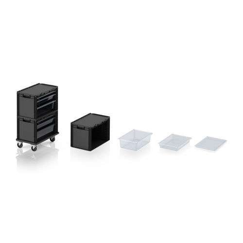 Armadio di stoccaggio - ESD SD series - AUER Packaging GmbH - con rotelle / a cassetti / in metallo