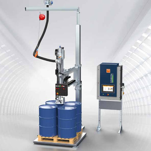 Riempitrice per fusti su pallet - ELEMENTRA&reg; 26 - Feige Filling - semiautomatica / IBC / per prodotti pastosi