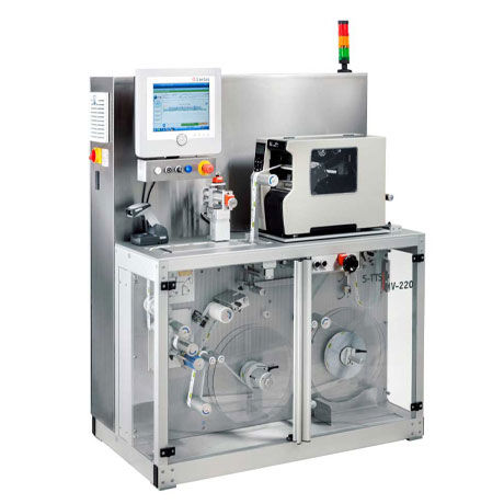 Sistema di marcatura e controllo per l'industria farmaceutica - MV-220 - Laetus - automatico / per etichette / di masterizzazione